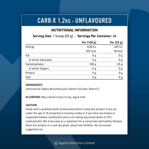 Carb X 1.2kg Nutritionals Unflavoured 1000x1000 69208575 c5c6 4434 bd87
