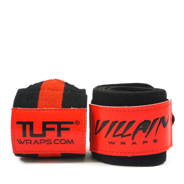 Tuff Black-Red-Villain-Wrist-Wraps
